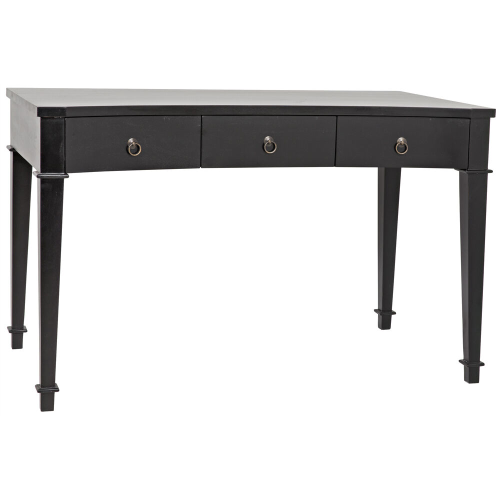 Curba 48 X 26 inch Hand Rubbed Black Desk