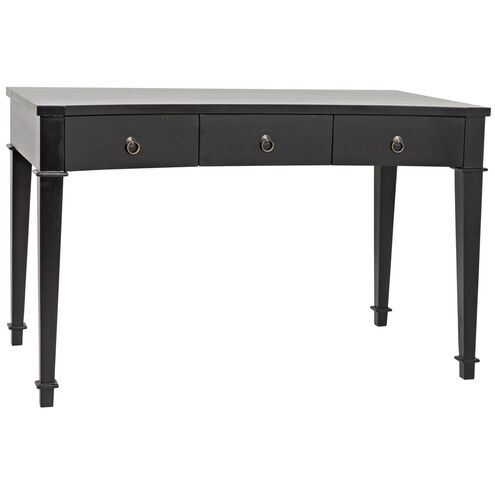 Curba 48 X 26 inch Hand Rubbed Black Desk