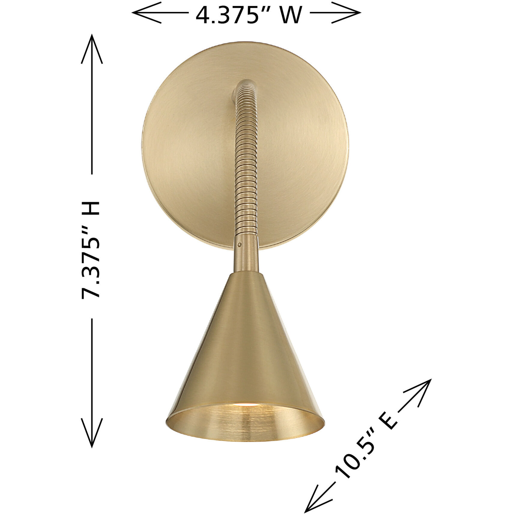 Pharos LED 4.38 inch Noble Brass Wall Sconce Wall Light