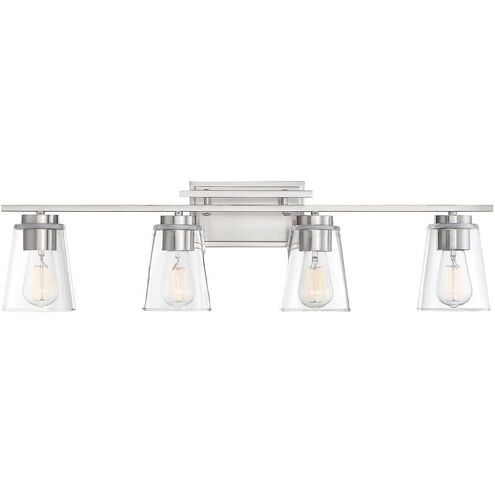 Calhoun 4 Light 32 inch Satin Nickel Bathroom Vanity Light Wall Light, Essentials