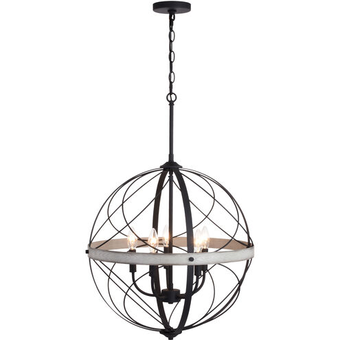 Montclare LED 21.25 inch Textured Black and White Ash Pendant Ceiling Light