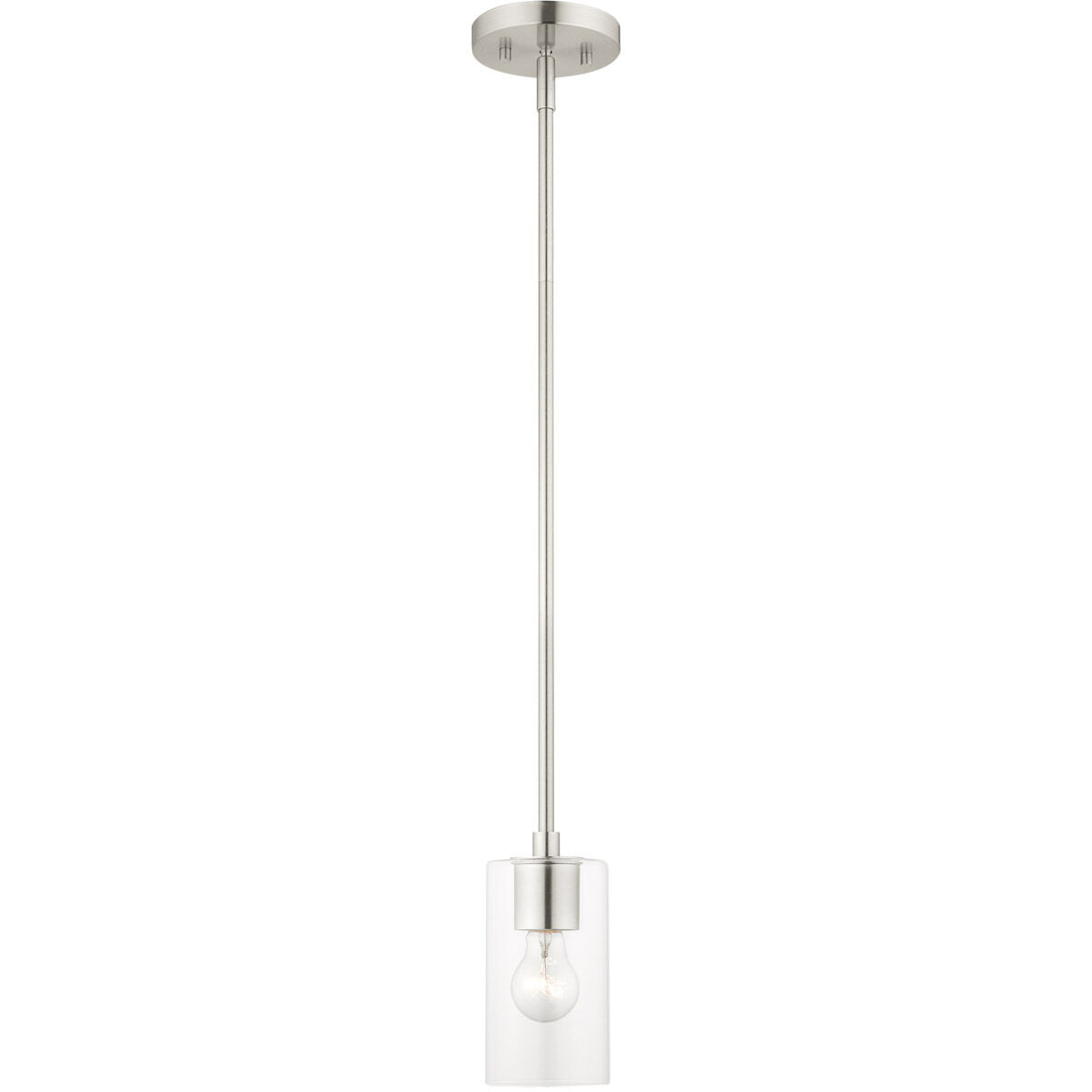 Zurich 1 Light 5 inch Brushed Nickel Pendant Ceiling Light