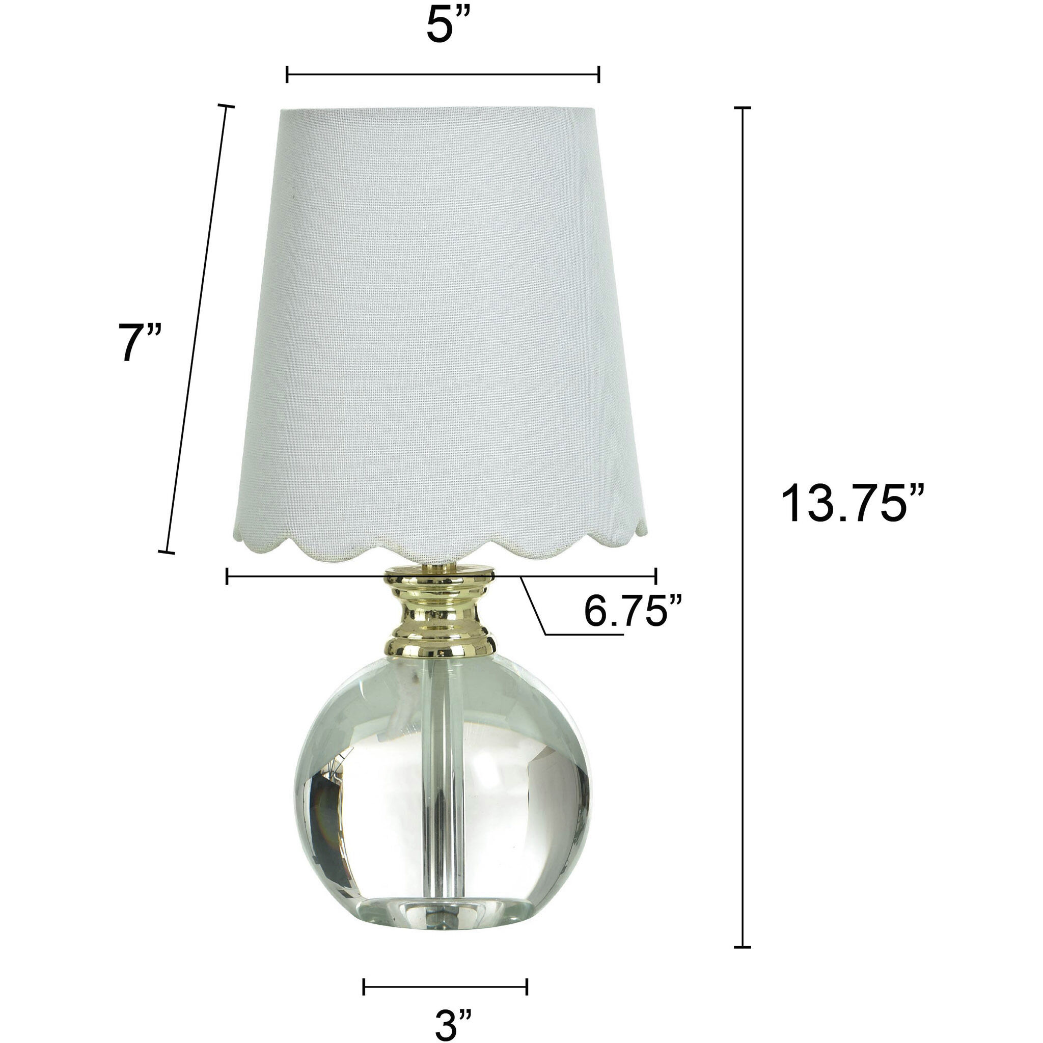 Beatrice 14 inch 40 watt Clear and Polished Gold Table Lamp Portable Light