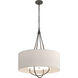Loop 4 Light 28 inch Natural Iron and Oil Rubbed Bronze Pendant Ceiling Light in Natural Iron/Oil Rubbed Bronze, Flax