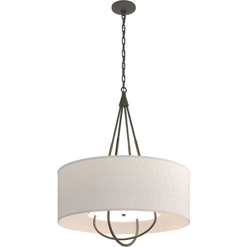 Loop 4 Light 28 inch Natural Iron and Oil Rubbed Bronze Pendant Ceiling Light in Natural Iron/Oil Rubbed Bronze, Flax