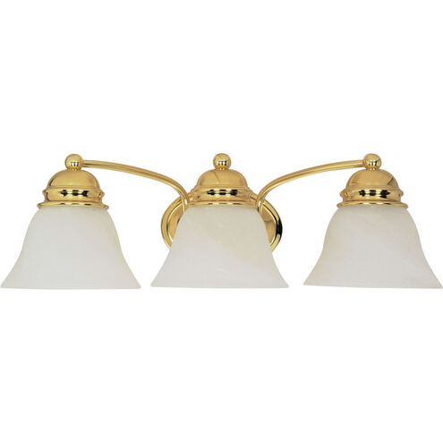 Empire 3 Light 21 inch Polished Brass Vanity Light Wall Light