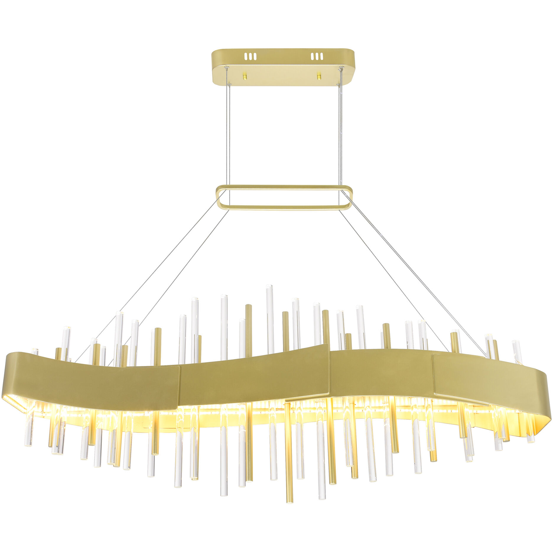 Millipede LED 40 inch Satin Gold Island/Pool Table Light Ceiling Light