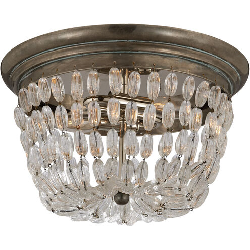 Chapman & Myers Paris Flea Market 2 Light 13 inch Sheffield Silver Flush Mount Ceiling Light, Medium