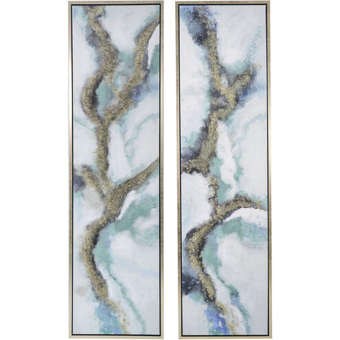 Growing Inside Blue/Gold Wall Art
