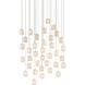 Dove 36 Light 34.5 inch Painted Silver/White Multi-Drop Pendant Ceiling Light