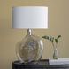 Benedek 27.5 inch 40 watt Smoke Luster and Nickel Table Lamp Portable Light
