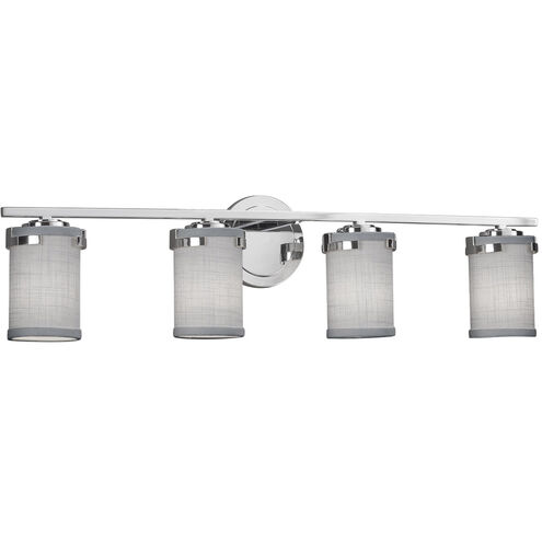 Textile 31.5 inch Polished Chrome Bath Bar Wall Light