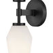 Gio Sconce Wall Light in Black, Large