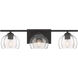 Glint 3 Light 24 inch Dark Bronze Vanity Wall Light