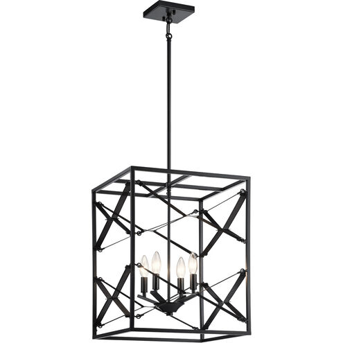 Sevan 4 Light 17 inch Black Foyer Pendant Ceiling Light