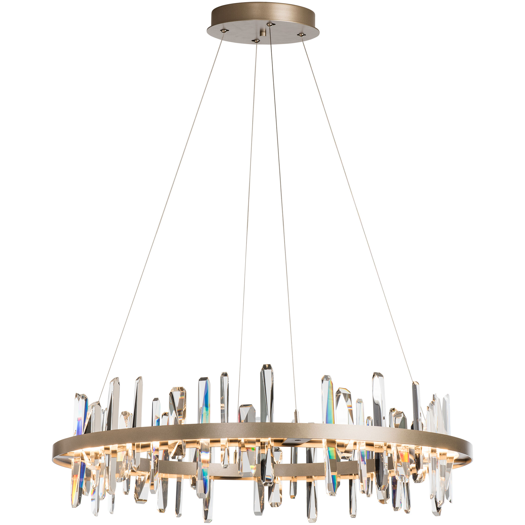 Solitude LED 38 inch Soft Gold Pendant Ceiling Light, Circular