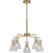 Beaker 5 Light 24 inch Soft Gold Chandelier Ceiling Light