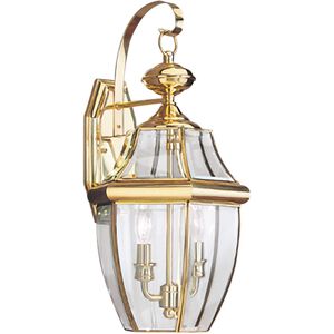 Lancaster 2 Light 20.5 inch Polished Brass Outdoor Wall Lantern