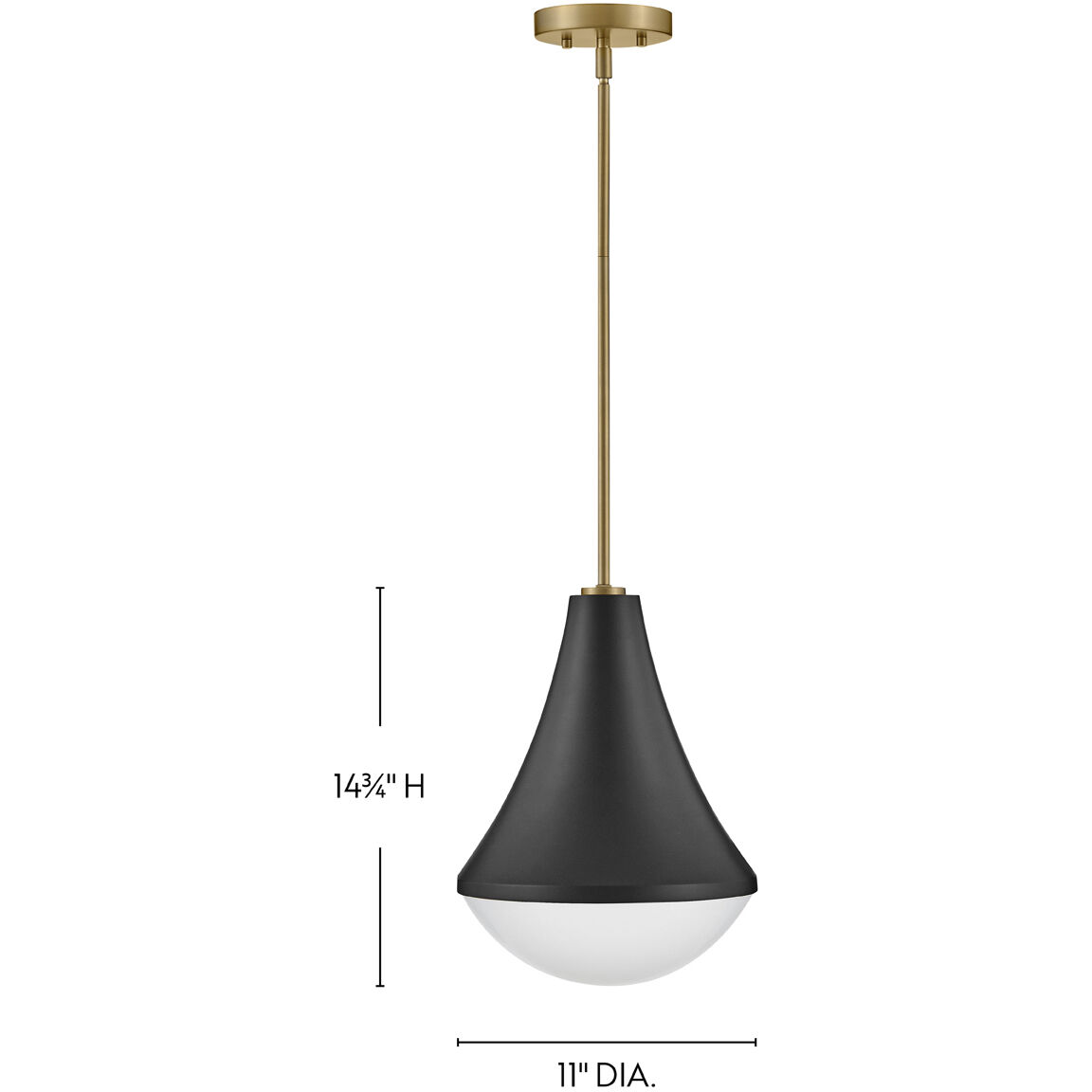 Haddie LED 11 inch Black Pendant Ceiling Light