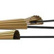 Cassie 6 Light 47.75 inch Matte Black with Aged Brass Chandelier Ceiling Light in Matte Black and Aged Brass