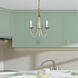Alessia 3 Light 13 inch Antique Brass Mini Chandelier Ceiling Light