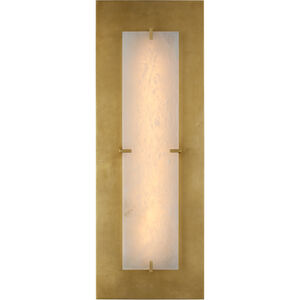AERIN Dominica LED 10 inch Gild and Alabaster Rectangle Sconce Wall Light, Large