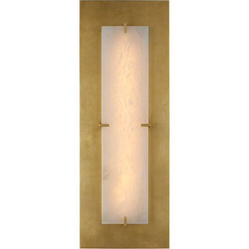 AERIN Dominica LED 10 inch Gild and Alabaster Rectangle Sconce Wall Light, Large