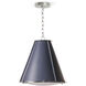 French Maid 1 Light 16 inch Blue and Polished Nickel Chandelier Ceiling Light