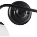 Dorinda Vanity Wall Light in Matte Black