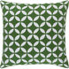 Perimeter 18 X 18 inch Dark Green and White Throw Pillow