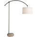 Calder 79.5 inch 100 watt English Bronze and Travertine Floor Lamp Portable Light