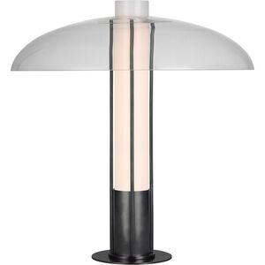 Kelly Wearstler Troye 19 inch 12 watt Bronze Table Lamp Portable Light in Clear Glass, Medium