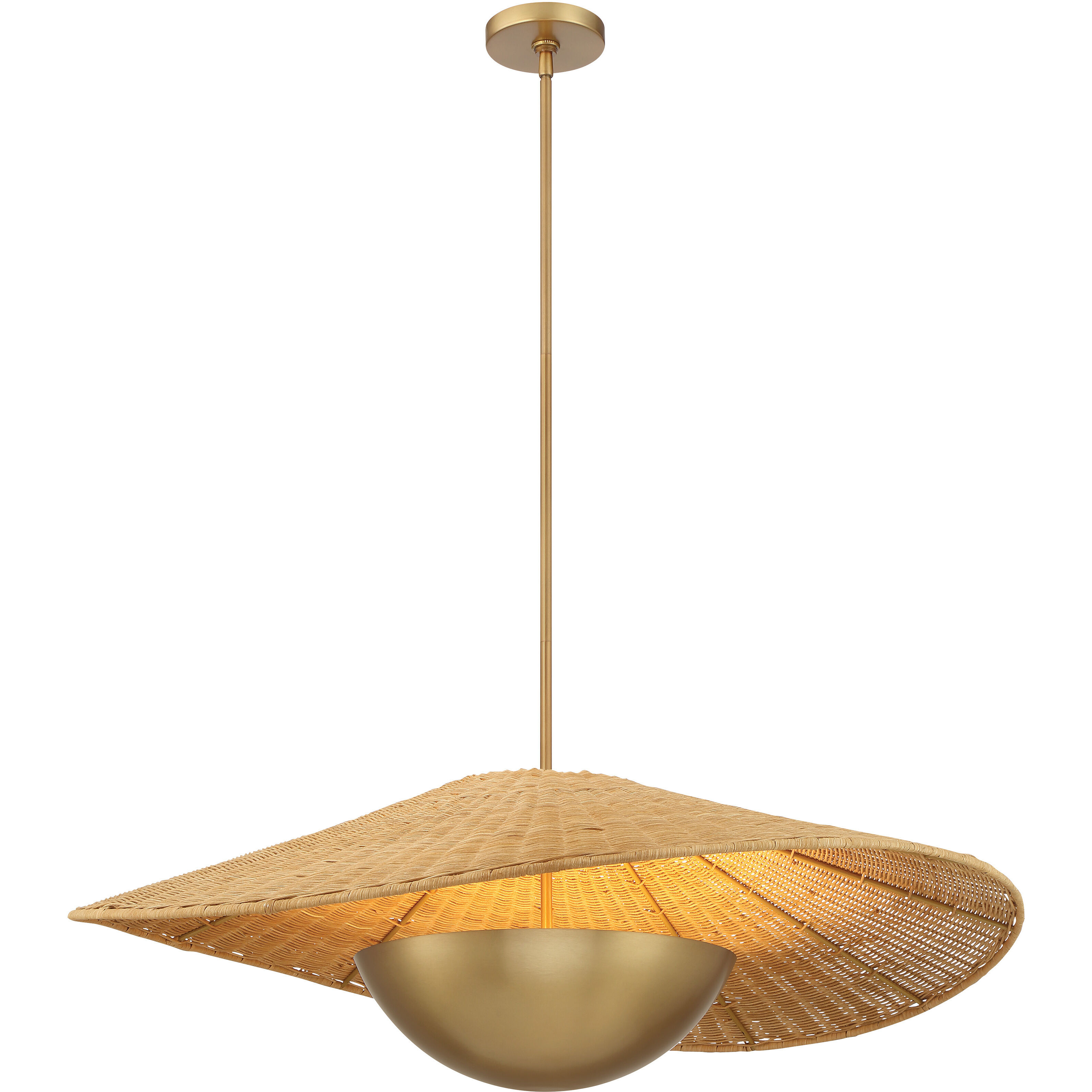 Nestor 3 Light 36 inch Legacy Brass Pendant Ceiling Light