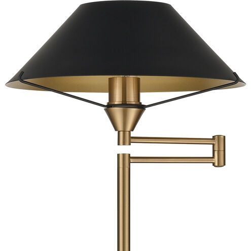 Arcadia 63 inch 60.00 watt Aged Brass with Black Floor Lamp Portable Light