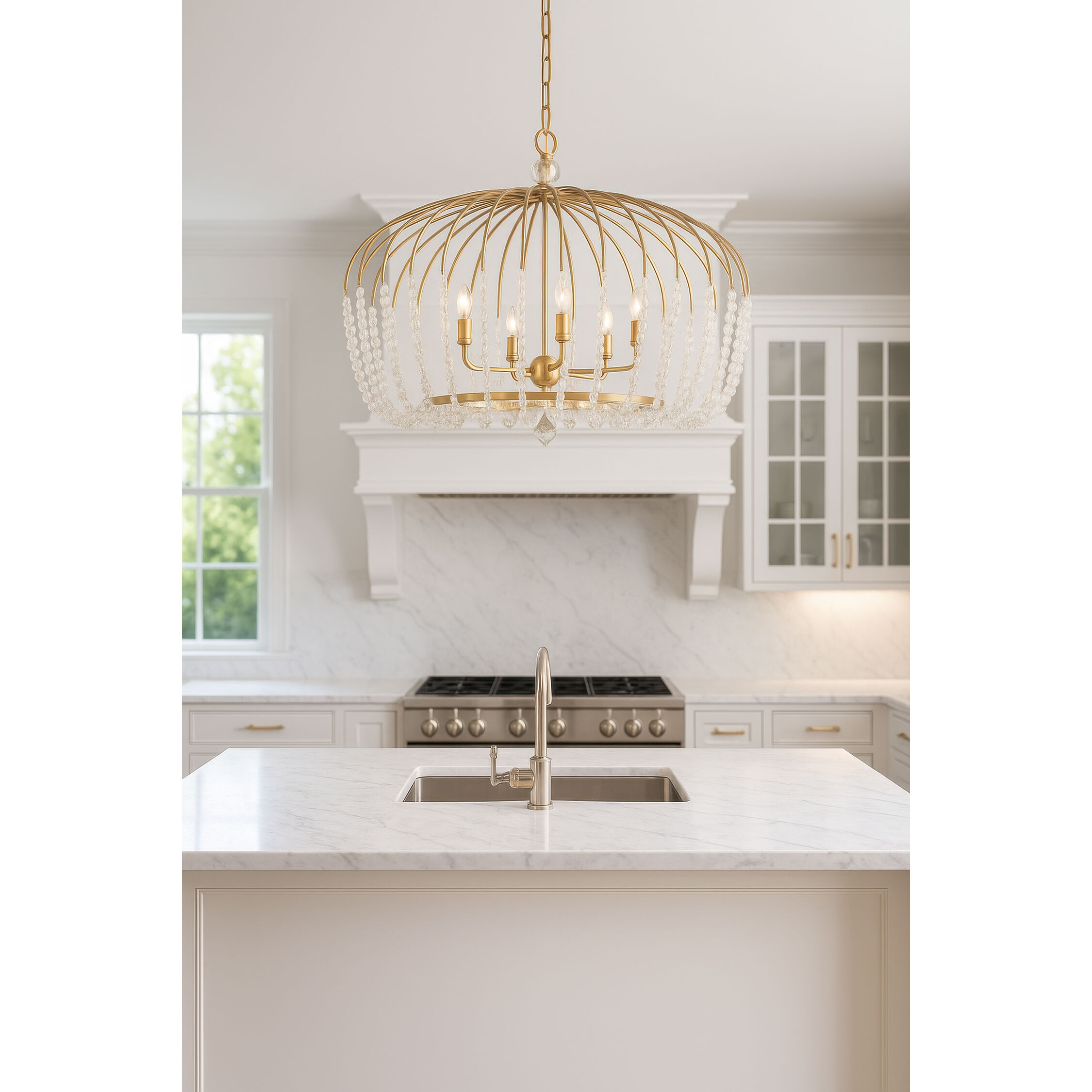 Voliere 6 Light 36 inch Havana Gold Pendant Ceiling Light