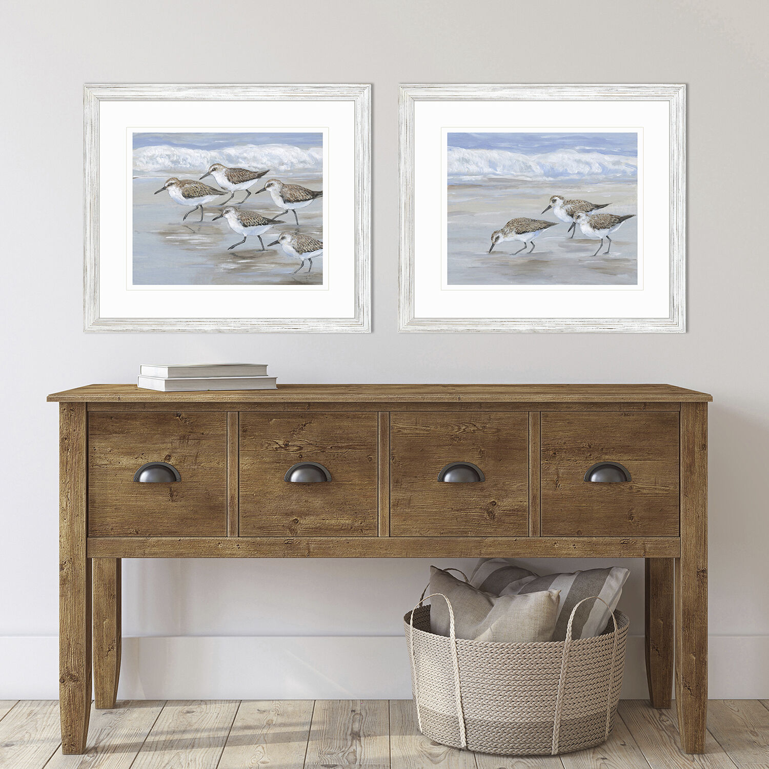 Animals Blue and White Framed Art