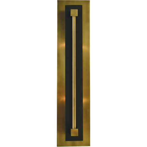 Louvre 2 Light 5 inch Polished Nickel with Matte Black ADA Sconce Wall Light in Polished Nickel/Matte Black