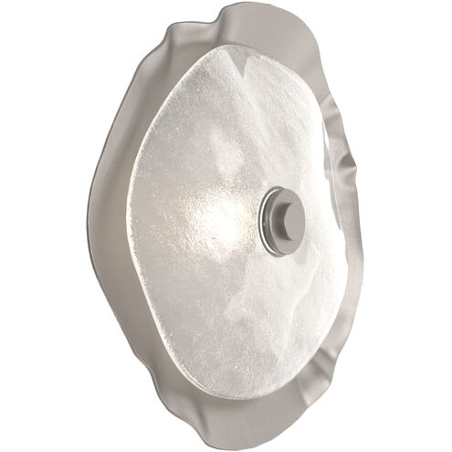 Cumulus LED 16 inch Beige Silver with Clear Granite Glass Disc Surface Mount Light Ceiling Light, Large