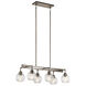 Niles 6 Light 17 inch Antique Pewter Chandelier Linear (Double) Ceiling Light, Double