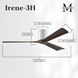 Atlas Irene-3H 60 inch Gloss White with Walnut Tone Blades Flush Mount Paddle Fan, Flush Mounted