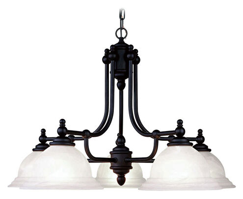 North Port 5 Light 28 inch Black Chandelier Ceiling Light
