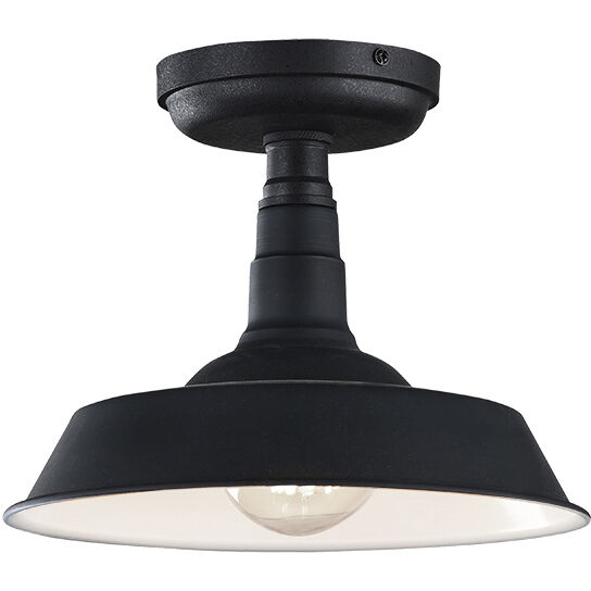 Scacchi 1 Light 11 inch Dark Grey Flush Mount Ceiling Light