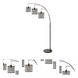 Hamilton 87 inch 40.00 watt Black Arc Lamps Portable Light