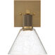 Port Nine LED 8 inch Antique Brushed Brass Wall Sconce Wall Light in Seeded