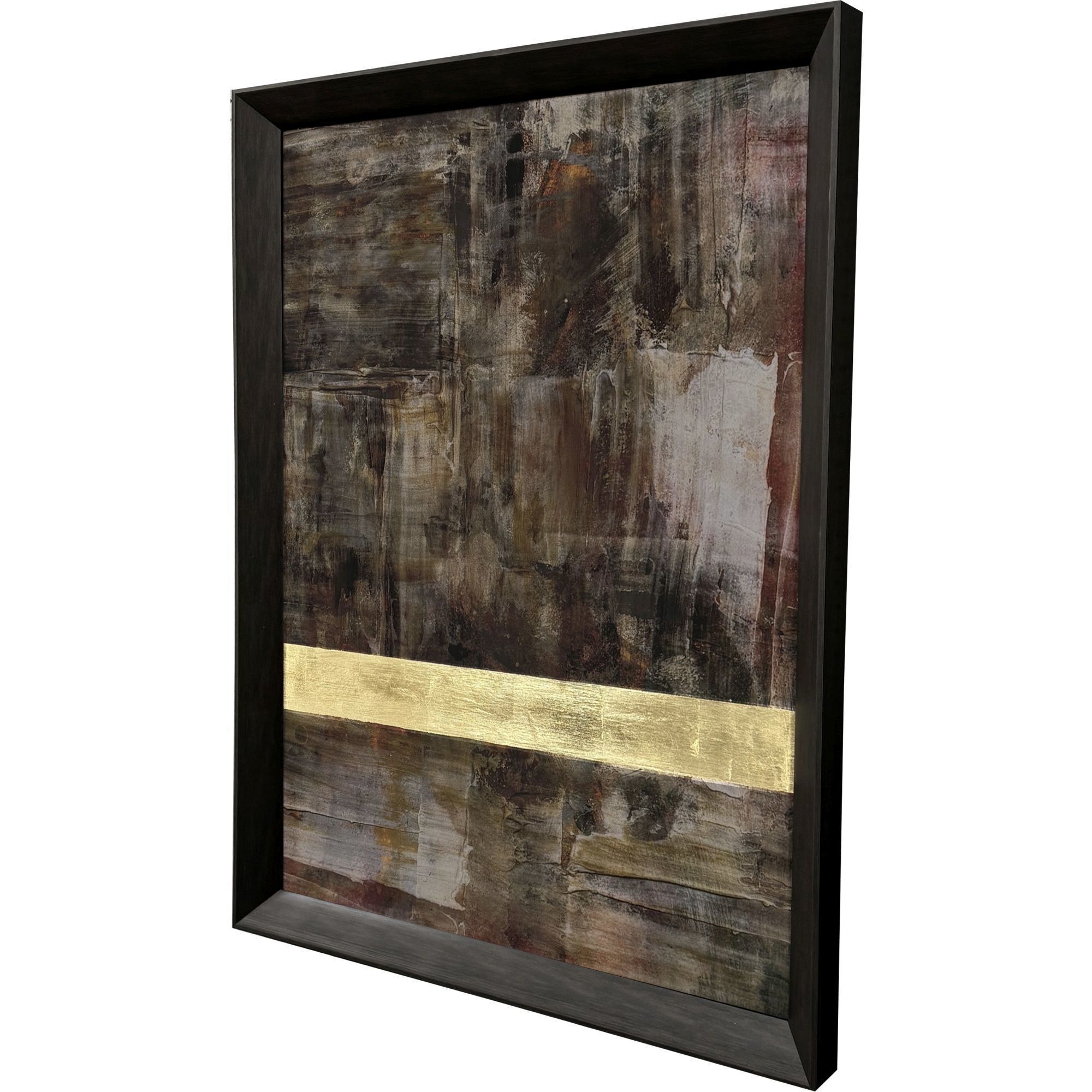 Molten Patina Brown and Rust and Red Framed Art