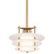 Gatsby Pendant Ceiling Light in Aged Brass, Spanish Alabaster