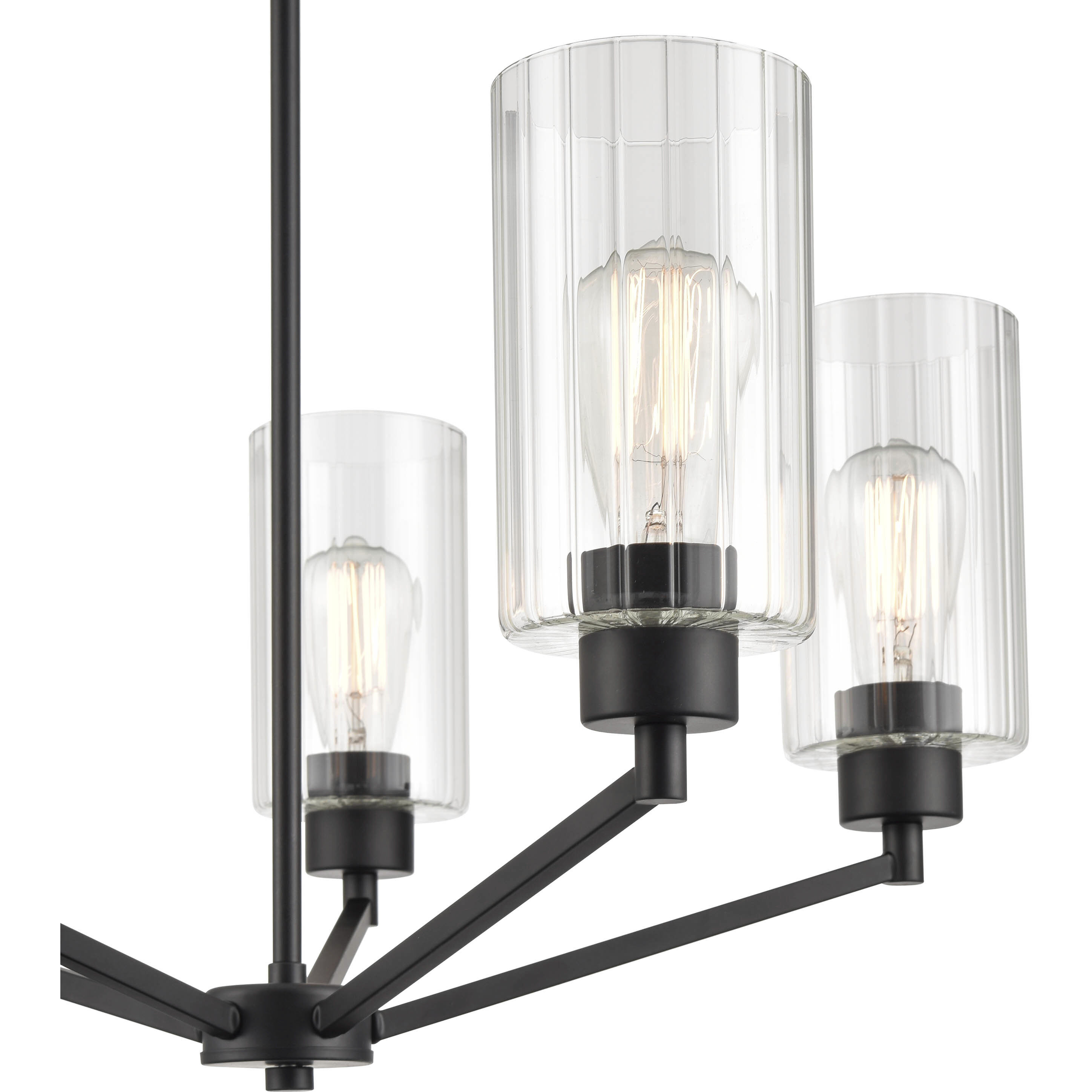 Beverlly 5 Light 26 inch Matte Black Chandelier Ceiling Light