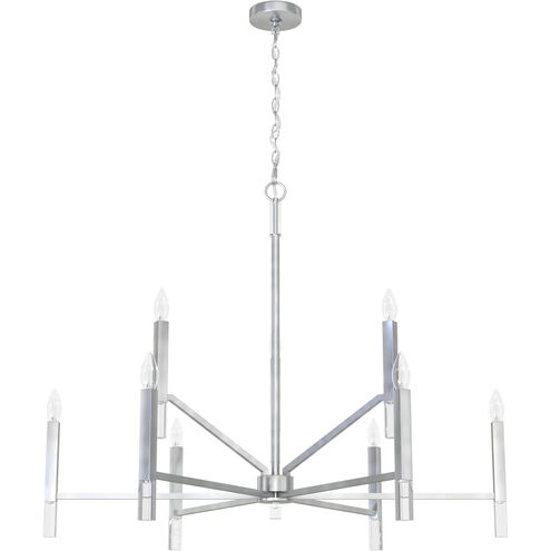 Sunjai 9 Light 40 inch Brushed Nickel Two Tier Chandelier Ceiling Light