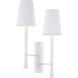 Wildwood 2 Light 12 inch Matte White Wall Sconce Wall Light
