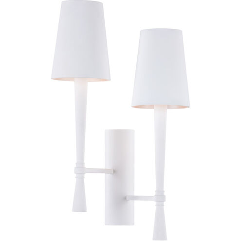 Wildwood 2 Light 12 inch Matte White Wall Sconce Wall Light